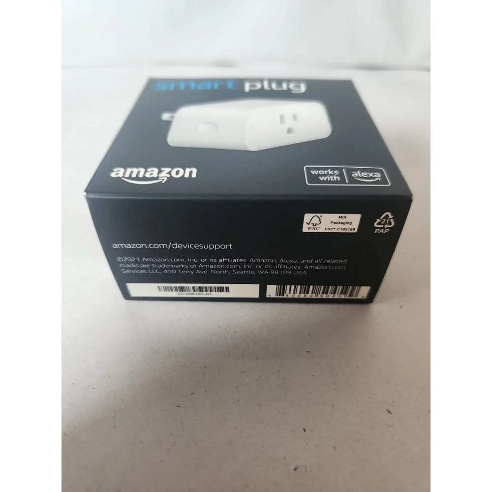 New Factory Sealed Amazon Smart Plug Whte C2YY37 Works W/Alexa Add Voice Control